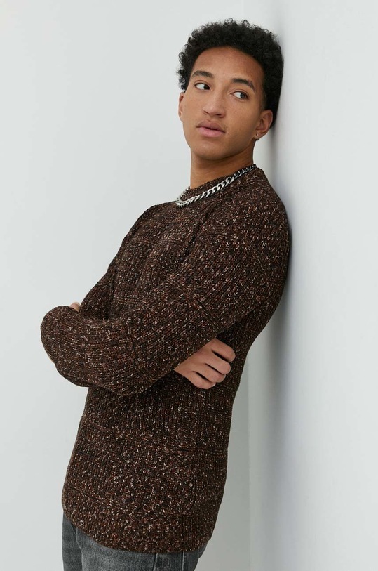 Premium by Jack&Jones sweter Karter brązowy 12219196.Java