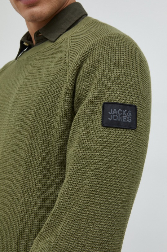 Bavlněný svetr Jack & Jones Jcoclassic 12213677.FourLeafCl zelená