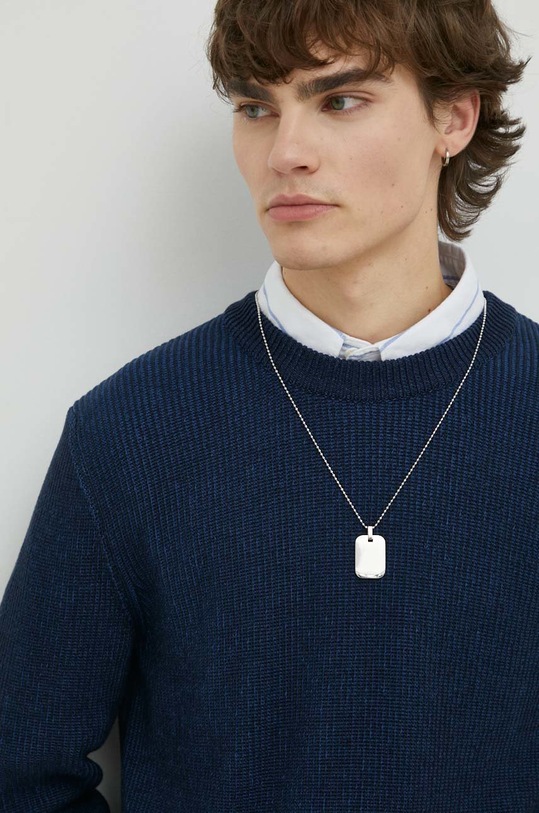 βαμβακερό πουλόβερ Marc O'Polo σκούρο μπλε M20502260380