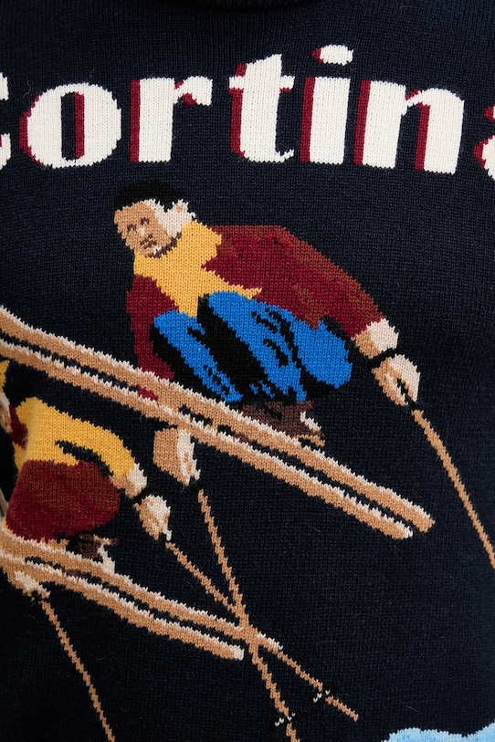 Vlnený sveter MC2 Saint Barth HER0011 tmavomodrá