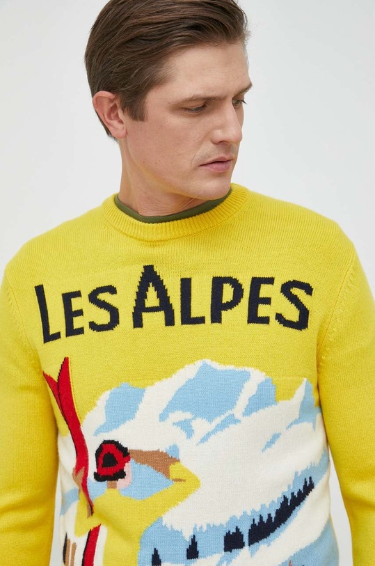 MC2 Saint Barth pulover de lana grosime medie galben HER0011