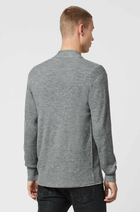 AllSaints kardigan wełniany MODE MERINO OPEN CAR brązowy MK002D