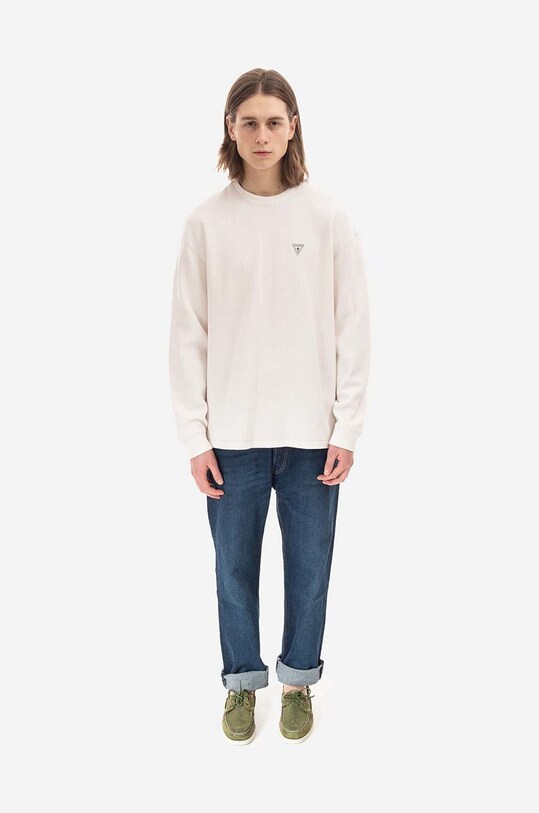 Бавовняний светр Guess M2BP01.KBB20 бежевий AA00