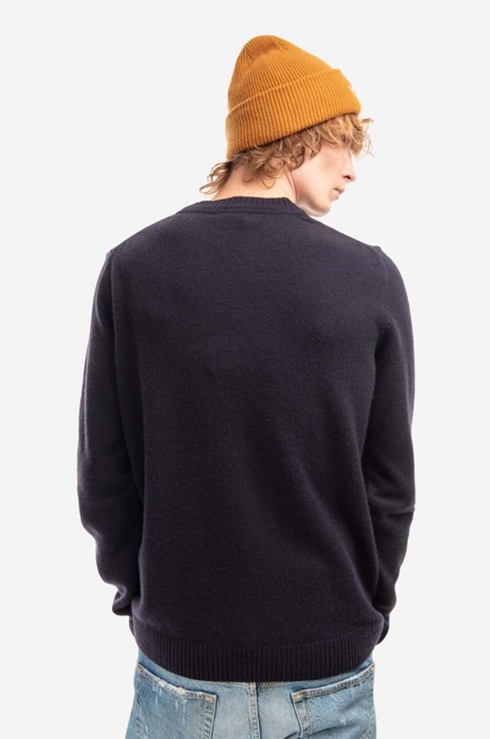 Odzież Wood Wood sweter wełniany 10135510.4159 czarny