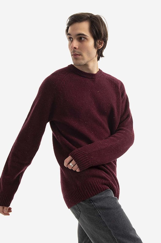 Carhartt WIP sweter wełniany I010977 czerwony