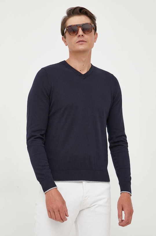 Armani Exchange sweter z domieszką kaszmiru 8NZM4B.ZM1HZ.NOS granatowy AA00