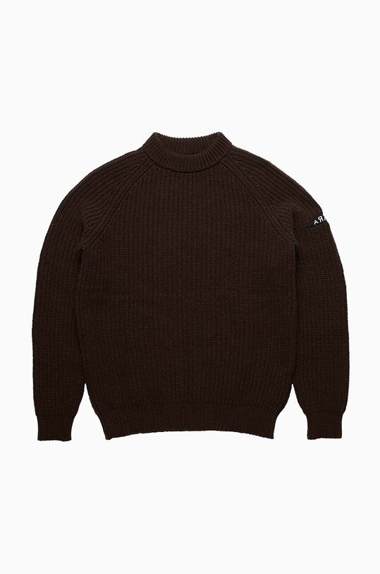 by Parra wool jumper mock neck brown 48430.CAMEL