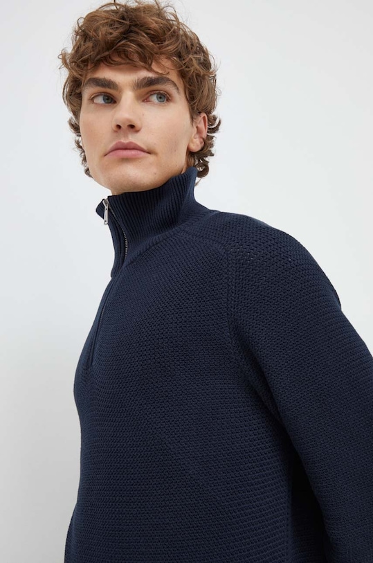 Βαμβακερό πουλόβερ Marc O'Polo σκούρο μπλε M29502260392