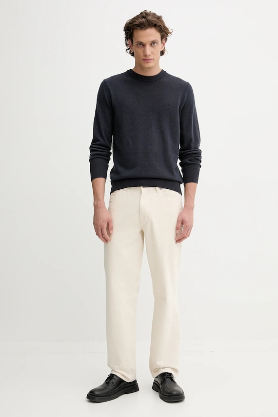 Marc O'Polo sweter z domieszką wełny M29514460504 granatowy AW25