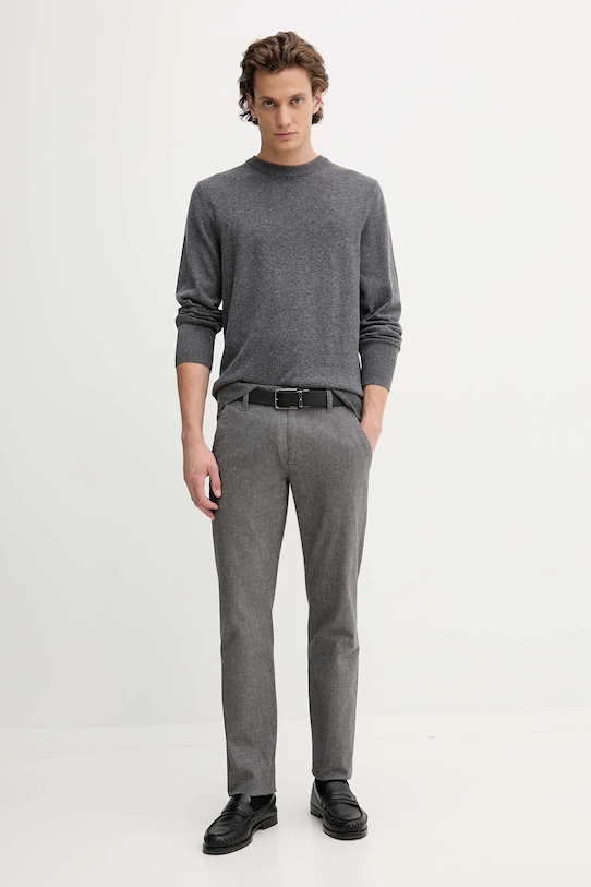 Marc O'Polo sweter z domieszką wełny M29514460504 szary AW25