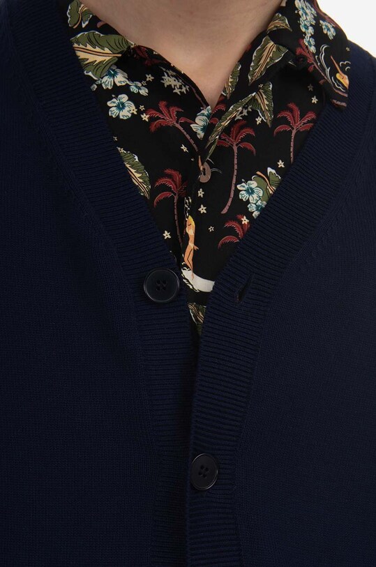 Хлопковый кардиган A.P.C. тёмно-синий COGDK.H22229