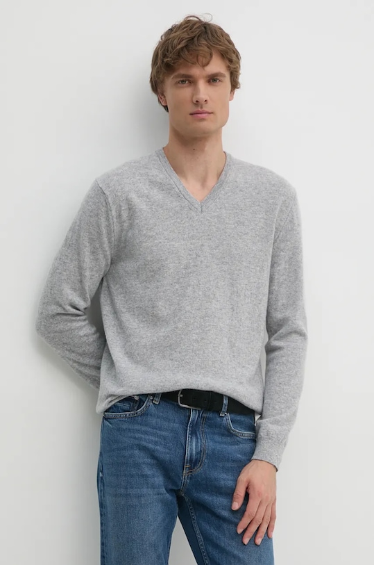 Vlněný svetr United Colors of Benetton šedá 1002U4407.100..