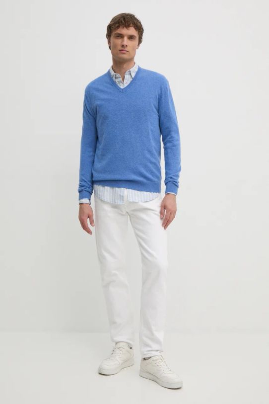 United Colors of Benetton sweter wełniany 1002U4407.100.. niebieski AA00