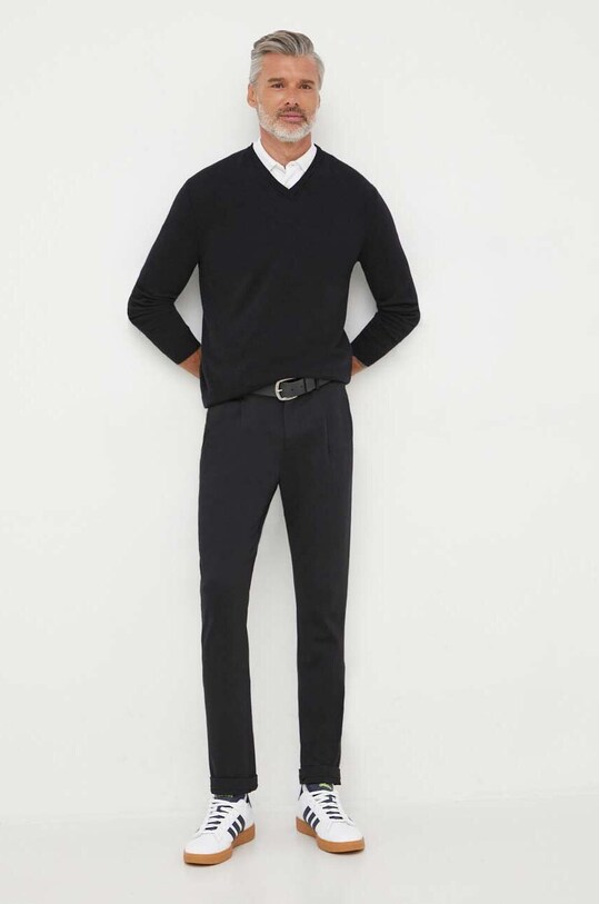 Вовняний светр United Colors of Benetton 1002U4407.100.. чорний AA00