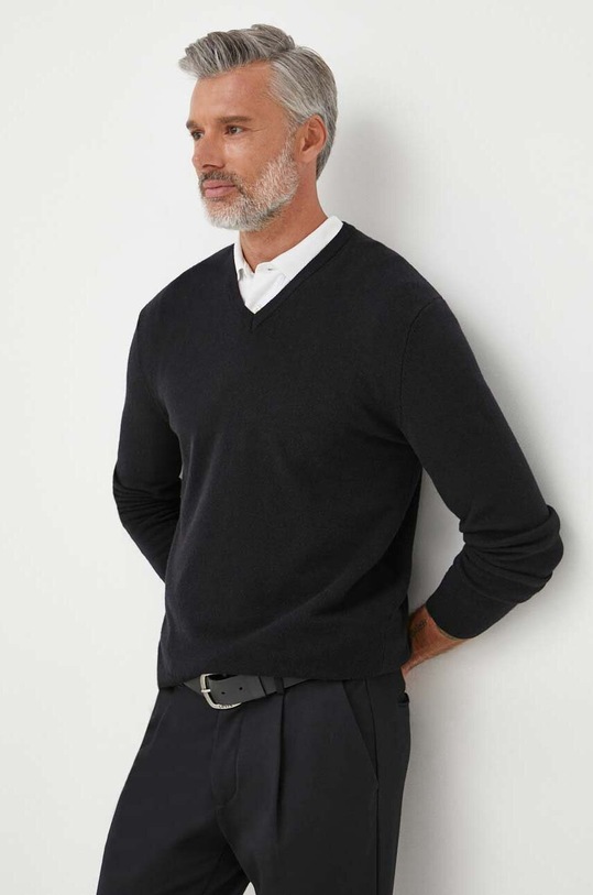 United Colors of Benetton sweter wełniany czarny 1002U4407.100..