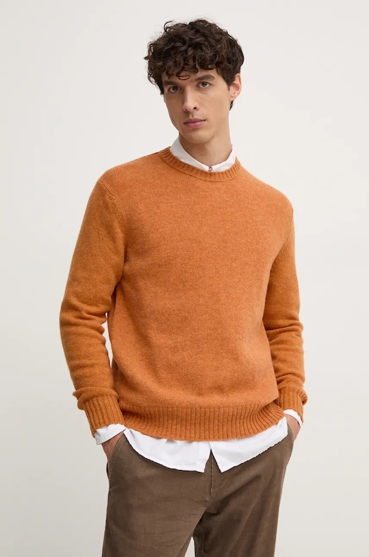 Вълнен пуловер United Colors of Benetton оранжев 103MK1N24.507.