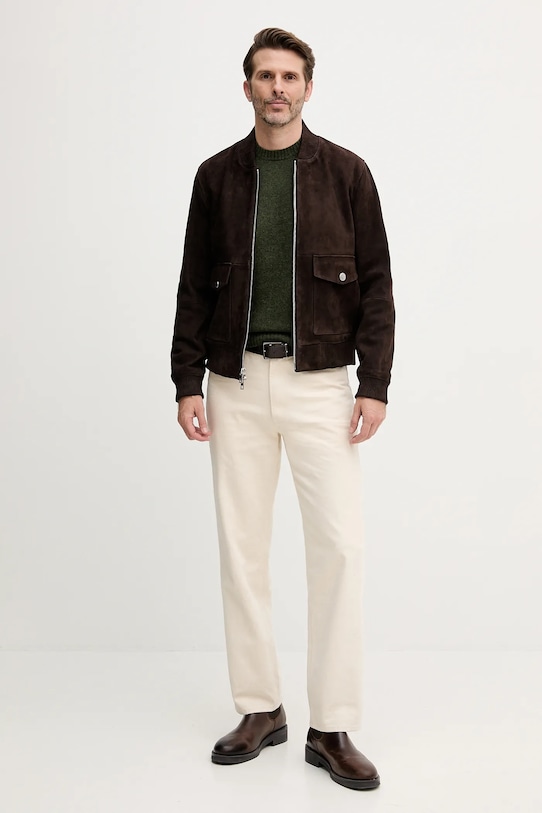 United Colors of Benetton sweter wełniany 103MK1N24.507. zielony AW25