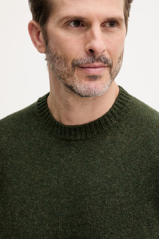 United Colors of Benetton sweter wełniany zielony 103MK1N24.507.