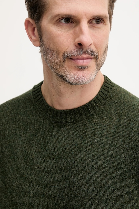 United Colors of Benetton sweter wełniany zielony 103MK1N24.507.