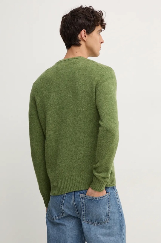 Odzież United Colors of Benetton sweter wełniany 103MK1N24.507. zielony
