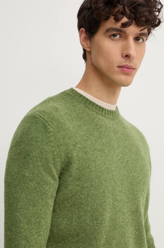 United Colors of Benetton sweter wełniany zielony 103MK1N24.507.