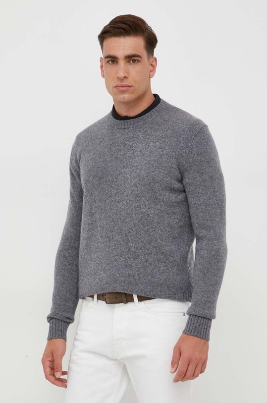 Vlněný svetr United Colors of Benetton směs šedá 103MK1N24.507.