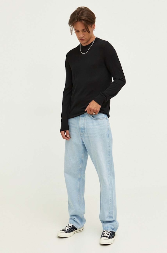 Samsoe Samsoe pulover de lână M19322950 negru AA00