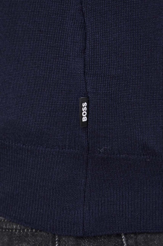 Μάλλινη ζακέτα BOSS 50468254 σκούρο μπλε