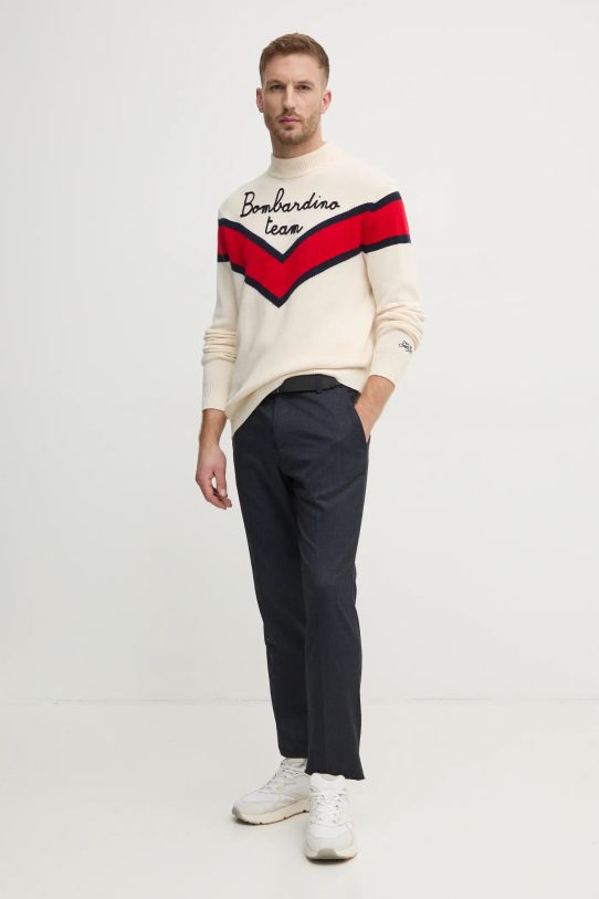 Sveter s prímesou vlny MC2 Saint Barth DAV0001 béžová AA00