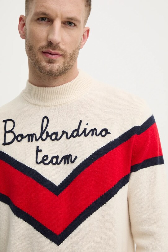 Sveter s prímesou vlny MC2 Saint Barth béžová DAV0001