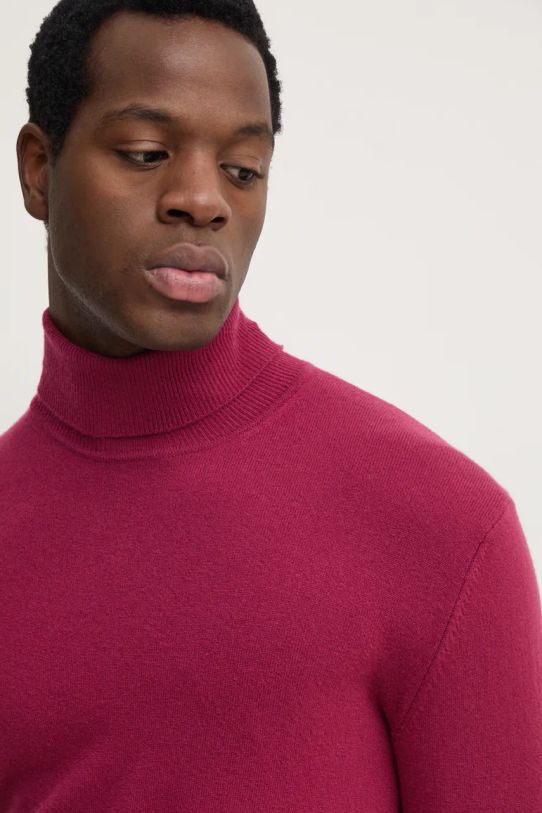 United Colors of Benetton sweter wełniany różowy 1002U2180