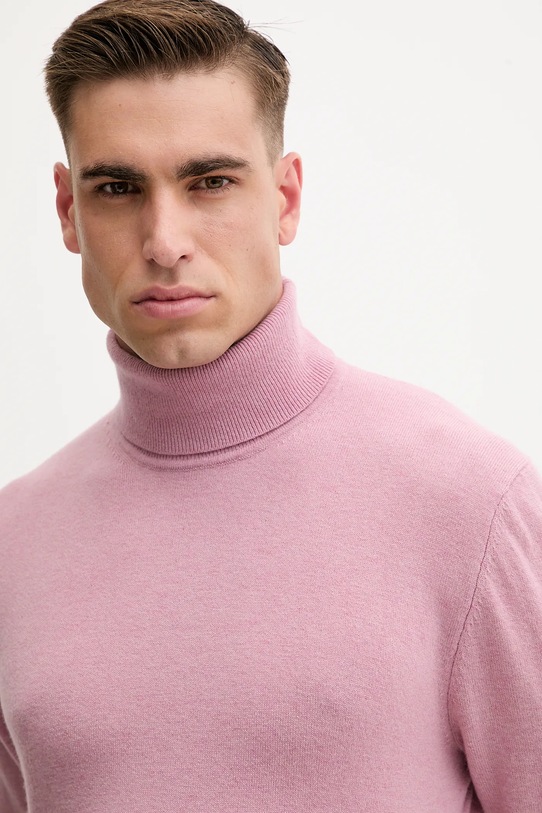United Colors of Benetton sweter wełniany różowy 1002U2180
