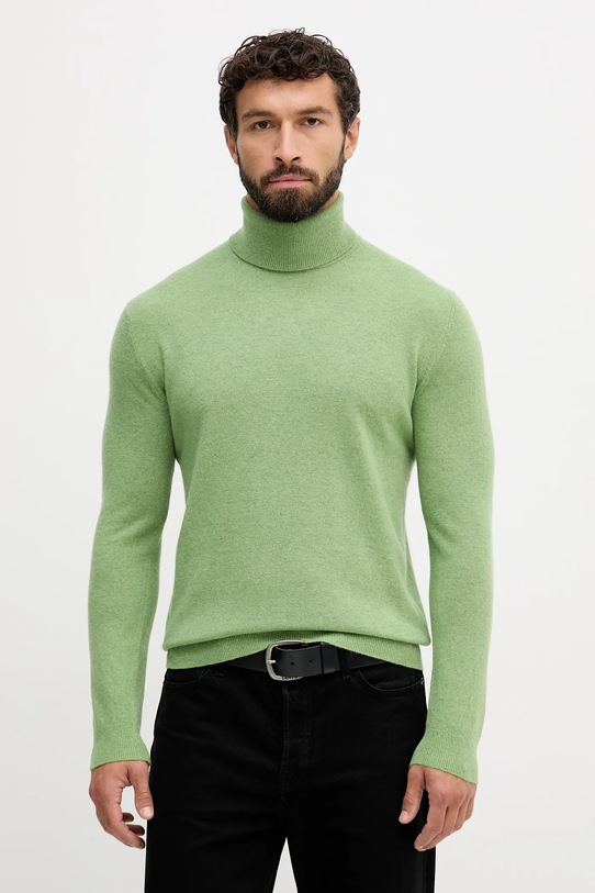 Vlněný svetr United Colors of Benetton směs zelená 1002U2180