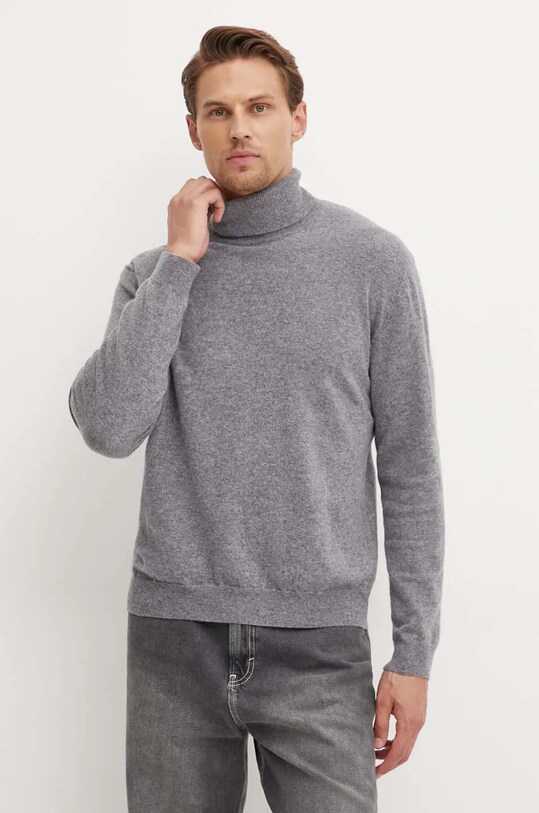 Вовняний светр United Colors of Benetton меланж сірий 1002U2180