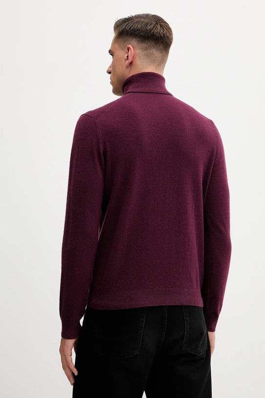 Odzież United Colors of Benetton sweter wełniany 1002U2180 bordowy