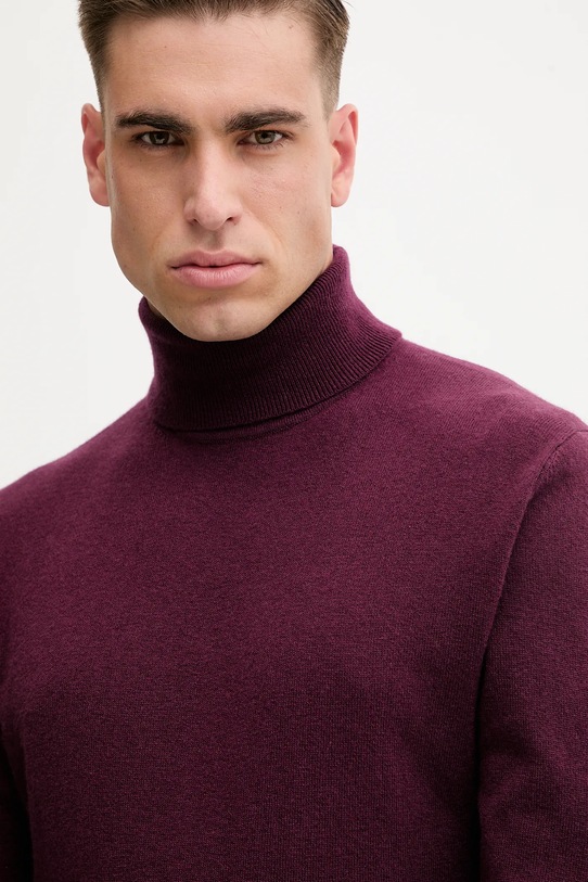 United Colors of Benetton sweter wełniany bordowy 1002U2180