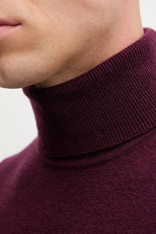 United Colors of Benetton sweter wełniany 1002U2180 bordowy