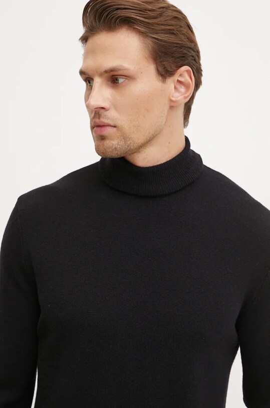 Вовняний светр United Colors of Benetton чорний 1002U2180