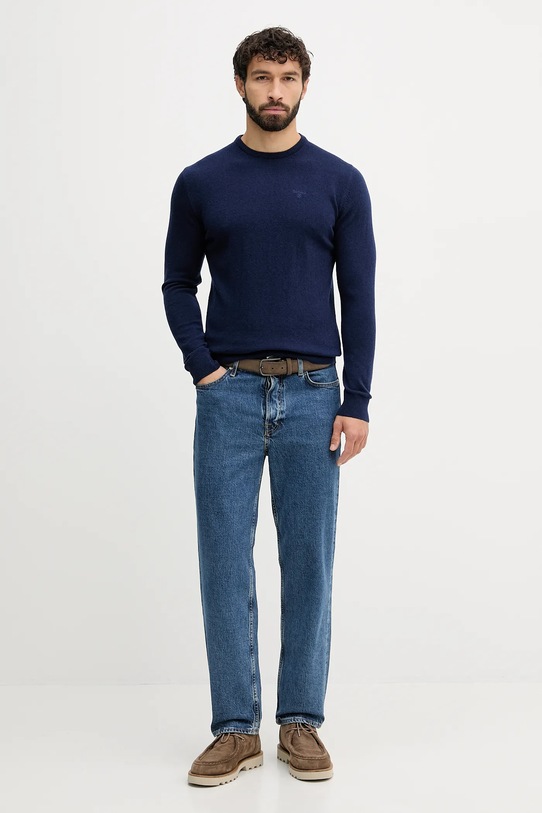 Barbour sweter wełniany MKN0345 granatowy AA00