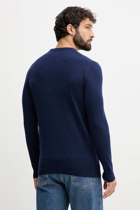 Odzież Barbour sweter wełniany MKN0345 granatowy