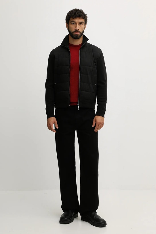 Barbour sweter wełniany MKN0345 bordowy AA00