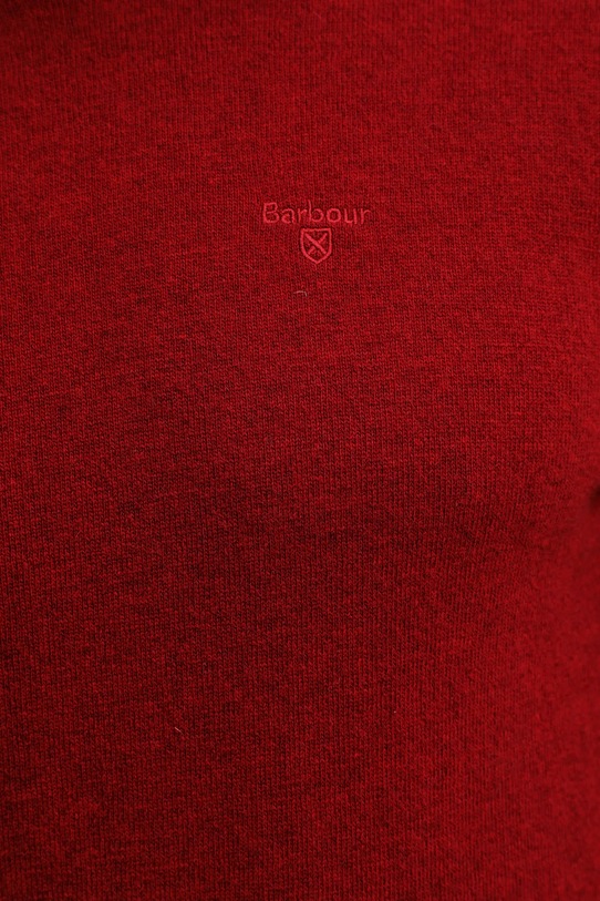 Barbour sweter wełniany MKN0345 bordowy