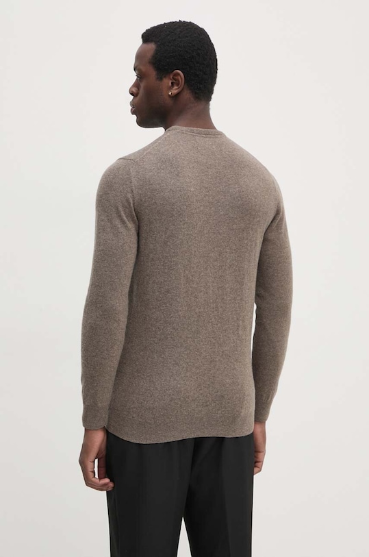 Odzież Barbour sweter wełniany MKN0345 brązowy