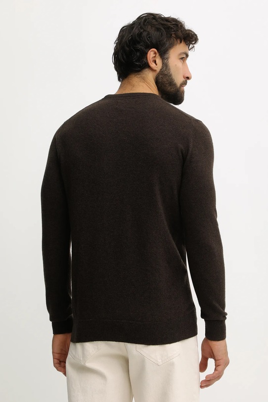 Odzież Barbour sweter wełniany MKN0345 brązowy