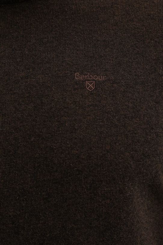Barbour sweter wełniany MKN0345 brązowy
