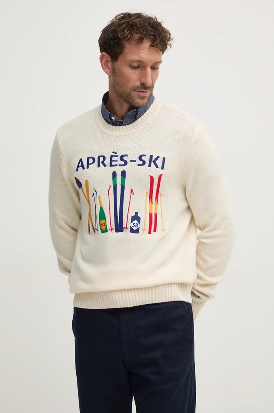 MC2 Saint Barth maglione in lana lana beige BOMD005