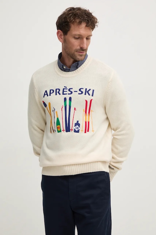 MC2 Saint Barth maglione in lana lana beige BOMD005