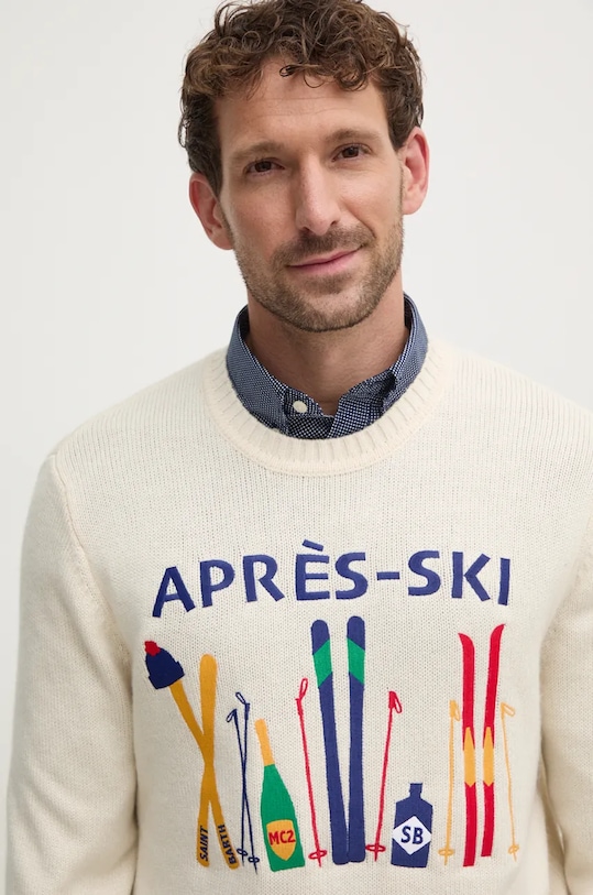 MC2 Saint Barth maglione in lana beige BOMD005