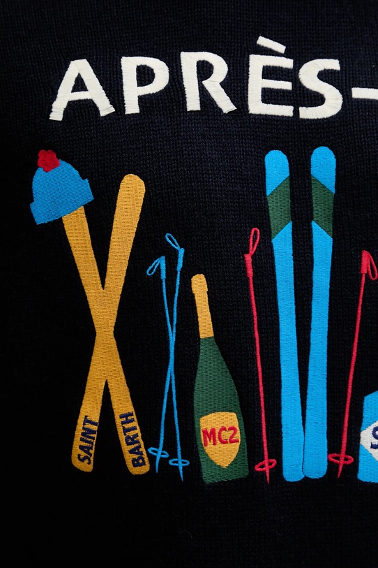 Вовняний светр MC2 Saint Barth BOMD005 темно-синій