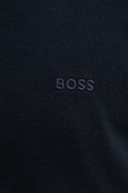 Бавовняний светр BOSS 50516914 темно-синій